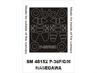 Montex Mini Mask SM48152 P-38F/G/H Lightning Hasegawa 1/48