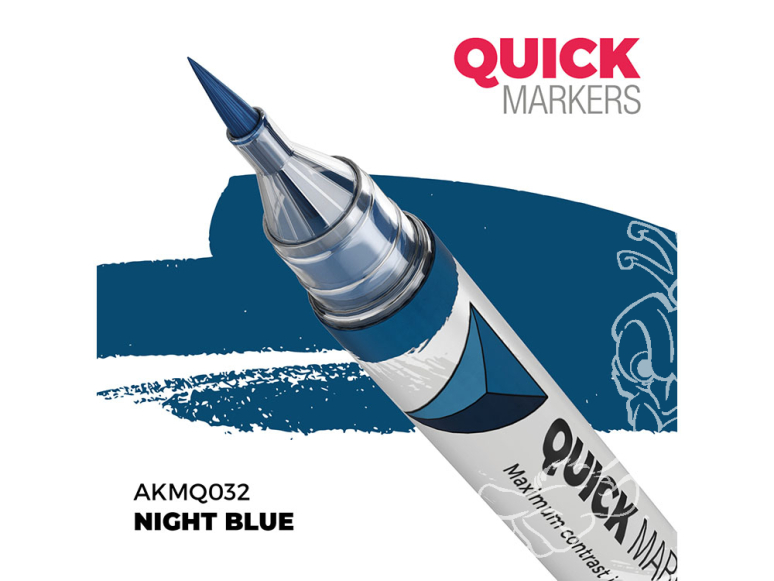 Ak Interactive AKMQ032 Quick Markers Night Blue