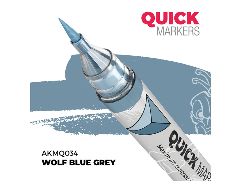 Ak Interactive AKMQ034 Quick Markers Wolf Blue Grey