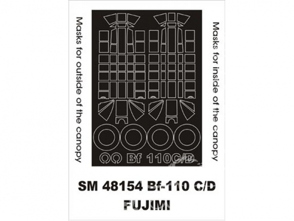 Montex Mini Mask SM48154 Bf 110C/D Fujimi 1/48