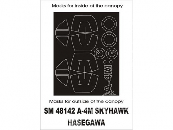Montex Mini Mask SM48142 Douglas A-4M Skyhawk Hasegawa 1/48