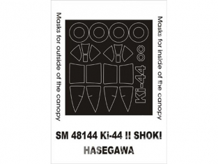 Montex Mini Mask SM48144 Ki-44 II Shoki Hasegawa 1/48