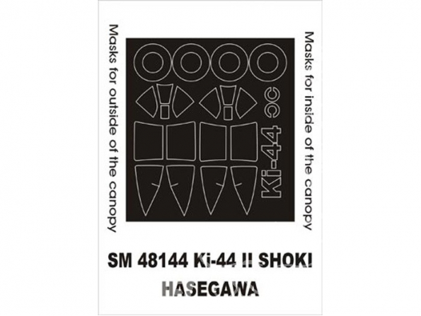 Montex Mini Mask SM48144 Ki-44 II Shoki Hasegawa 1/48