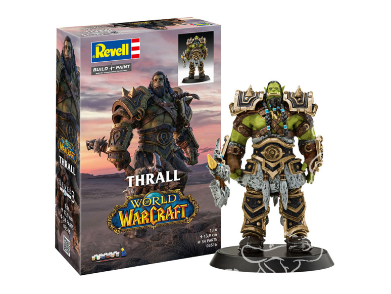 Revell maquette 03516 COFFRET CADEAU World of Warcraft "Thrall" Maquette Revell avec accessoires de base 1/16
