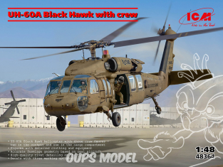 Icm maquette helicoptére 48364 UH-60A Black Hawk avec équipage 1/48