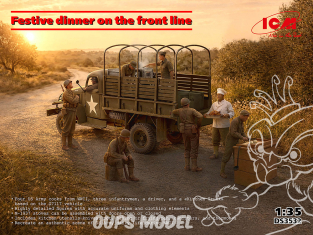 Icm maquette militaire DS3532 Dîner festif en première ligne Americains WWII 1/35