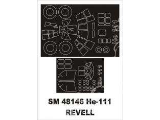 Montex Mini Mask SM48146 Heinkel He-111H Monogram 1/48