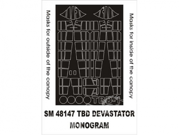 Montex Mini Mask SM48147 Douglas TBD-1 Devastator Monogram 1/48