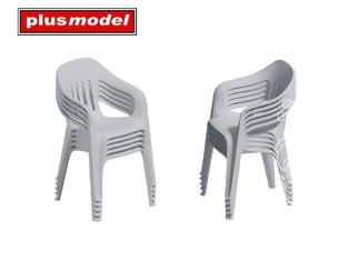 Plus Model Diorama DP3085 Chaises en plastique empilées imprimée 3D 1/35