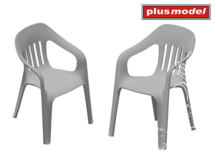 Plus Model Diorama DP3086 Chaises en plastique imprimée 3D 1/35
