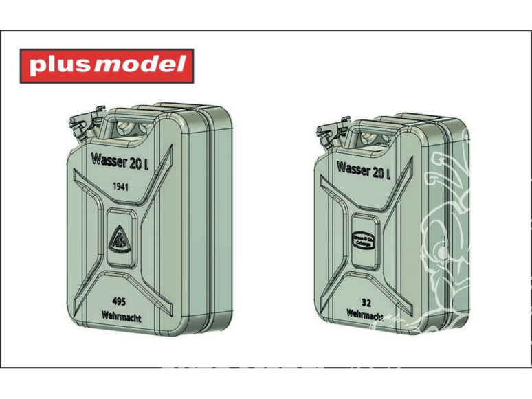 Plus Model DP3084 Bidons d'eau allemands resine 3D 1/35