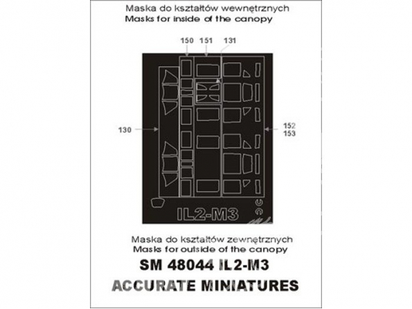 Montex Mini Mask SM48044 IL2-M3 Accurate Miniatures 1/48