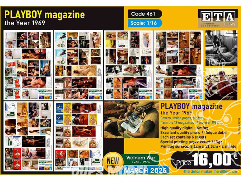ETA diorama 461 PLAYBOY magazine 1969 1/16