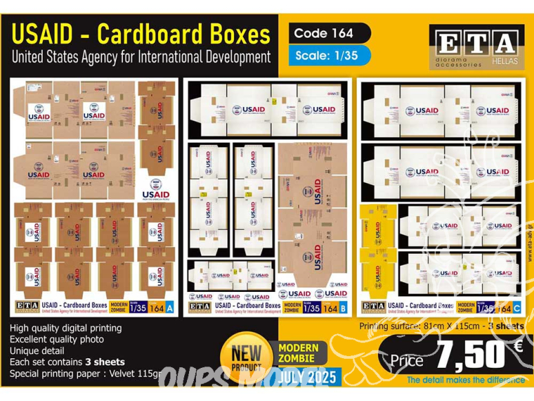 ETA diorama 164 USAID Boîtes en carton 1/35