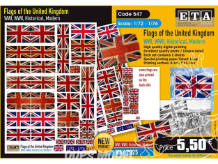 ETA diorama 547 Drapeaux du Royaume-Uni 1/72 1/76