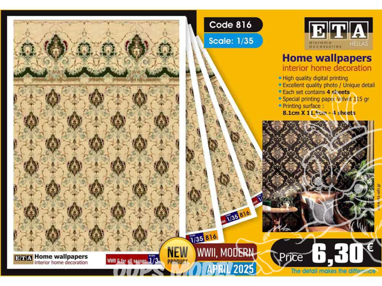 ETA diorama 816 Papiers peints 1/35