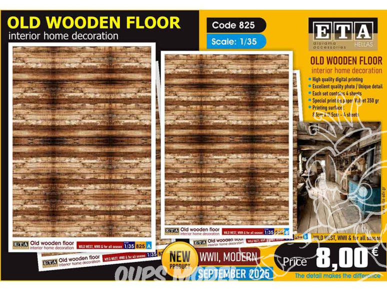 ETA diorama 825 Vieux Plancher en bois 1/35