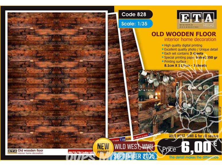 ETA diorama 828 Vieux mur en bois 1/35
