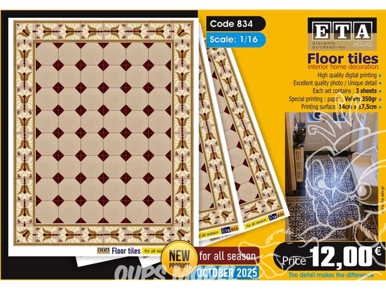 ETA diorama 834 Carrelage de sol 1/16