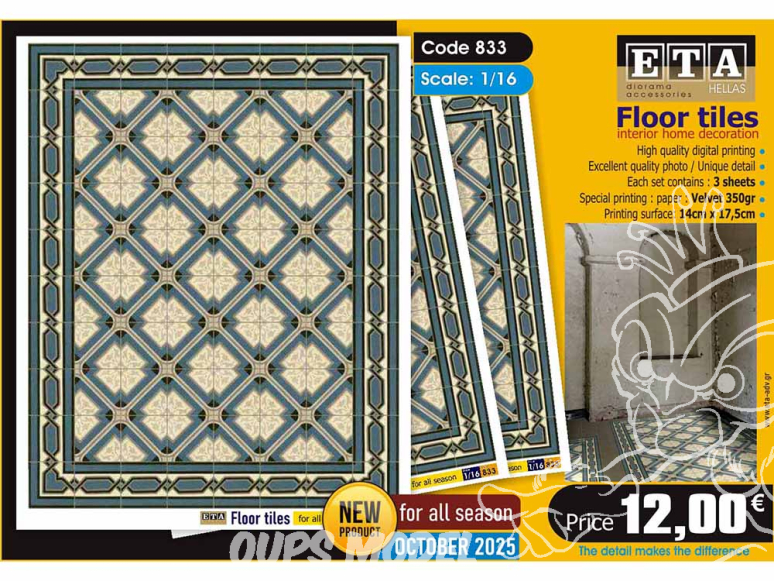 ETA diorama 834 Carrelage de sol 1/16