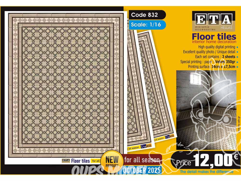 ETA diorama 832 Carrelage de sol 1/16