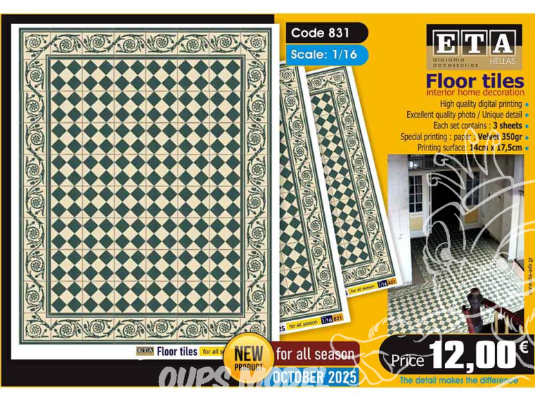 ETA diorama 831 Carrelage de sol 1/16