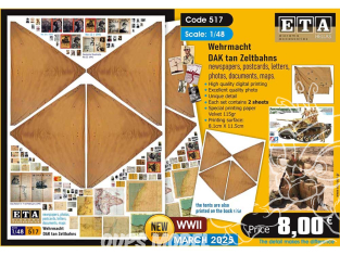 ETA diorama 517 Seconde Guerre mondiale Toile de tente beige DAK de la Wehrmacht 1/48