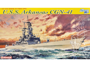 DRAGON maquette bateau 7124 USS Arkansas CGN-41 1/700