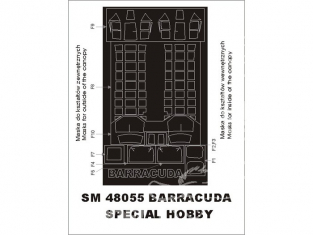 Montex Mini Mask SM48055 Fairey Barracuda Special Hobby 1/48