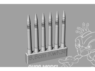 Hauler armement HLH72151 Munitions de 8,8 cm KwK36 pour Pz.VI Tiger resine 1/72