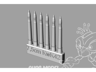 Hauler armement HLH72150 Munitions KwK42 de 7,5 cm pour Pz.V Panther ausf.D/A/G resine 1/72