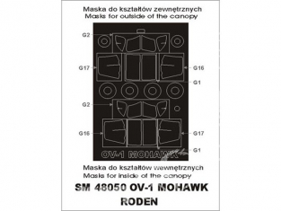 Montex Mini Mask SM48050 OV-1 Mohawk Roden 1/48