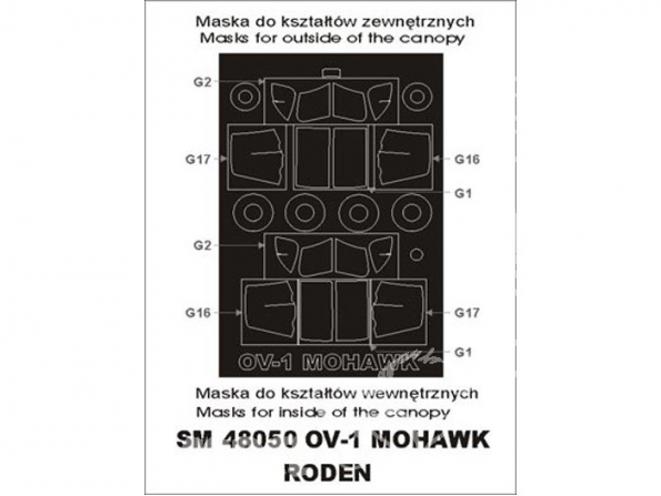 Montex Mini Mask SM48050 OV-1 Mohawk Roden 1/48