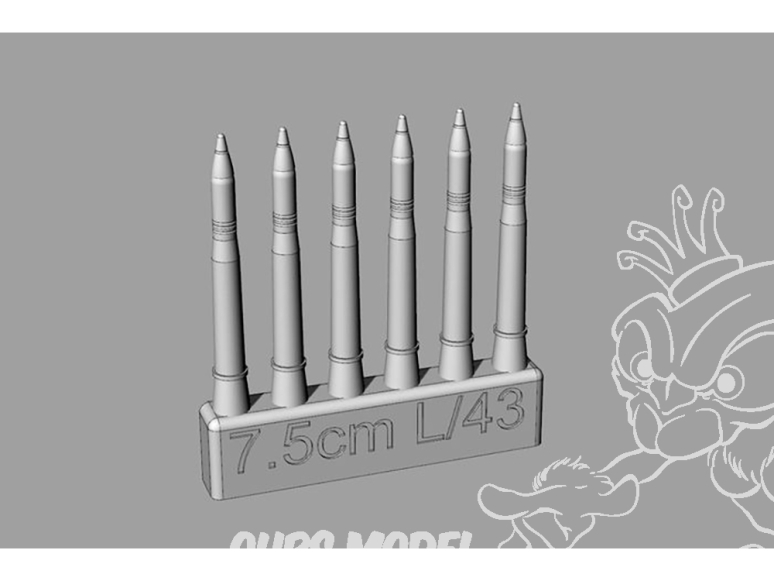 Hauler armement HLH72149 Munitions 7,5 cm L/43 pour Pz.IV ausf.G/H/J resine 1/72