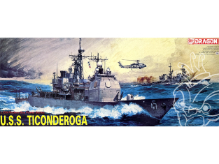 DRAGON maquette bateau 1003 U.S.S. Ticonderoga 1/350
