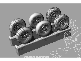 Brengun kit amelioration avion BRL32054 Jeu de roues Spitfire à 5 rayons 3 types de pneus 1/32