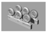 Brengun kit amelioration avion BRL32053 Jeu de roues Spitfire à 4 rayons 3 types de pneus 1/32
