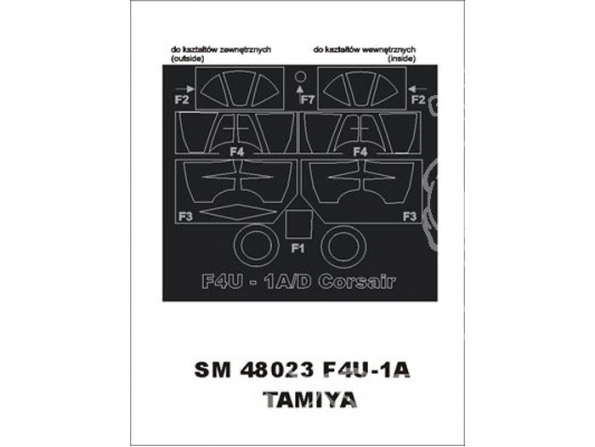 Montex Mini Mask SM48023 Chance Vought F4U-1A Corsair Tamiya 1/48