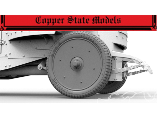 Copper State Models A35-070 Pneus arrière doubles Treugolnik &nbsp;Elka à chevrons avec enjoliveur de disque renforcé 1/35
