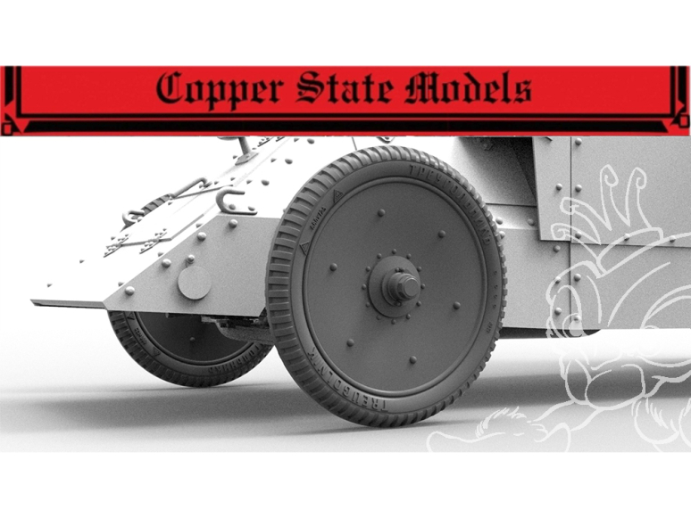 Copper State Models A35-068 Pneus à chevrons en forme de sapin de Noël à triangle avant 1/35