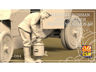 Copper State Models Figurine F35-084 Soldat de l'armée impériale russe préparant un samovar 1/35