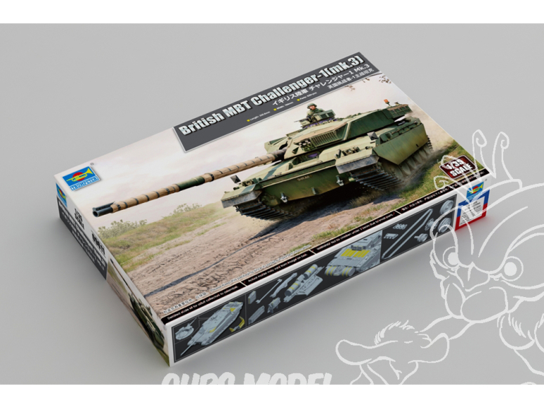 TRUMPETER maquette militaire 09611 35 Char de combat principal britannique Challenger-1 (mk.3) 1/35
