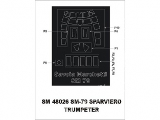 Montex Mini Mask SM48026 SM 79 Trumpeter 1/48