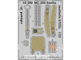 Eduard photodécoupe avion 33390 Harnais métal Macchi MC.200 Italeri 1/32