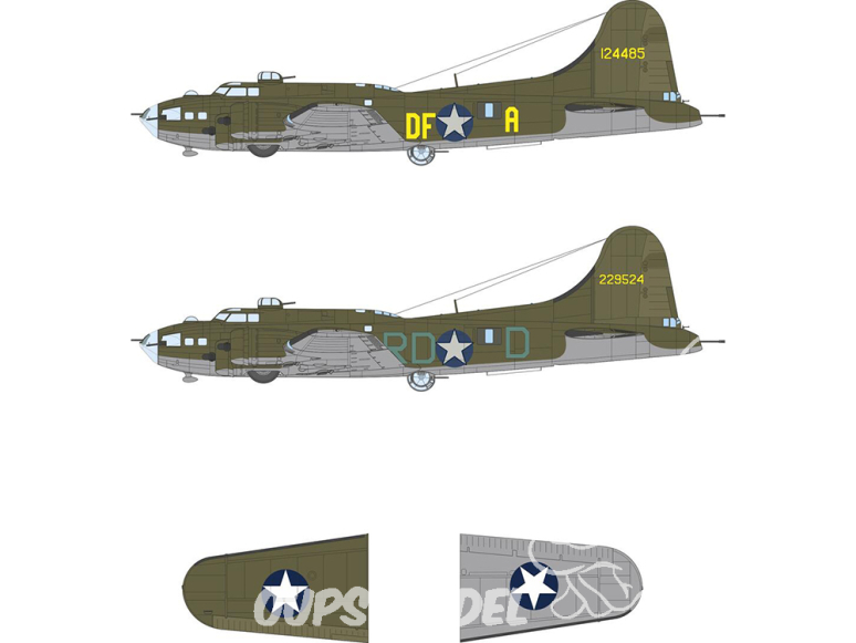 Eduard Express Mask EX1170 B-17F Insigne national & code lettres Revell 1/48