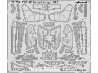 Eduard photodecoupe avion 72754 Ailes repliées TBF-1C Hobby Boss 1/72