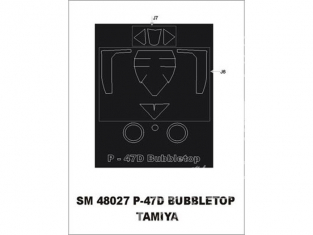 Montex Mini Mask SM48027 Republic P-47D Bubbletop Tamiya 1/48