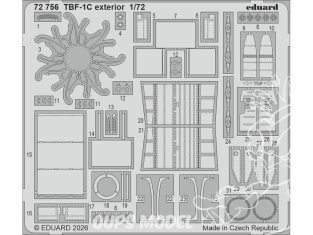 Eduard photodecoupe avion 72756 Extérieur TBF-1C Hobby Boss 1/72
