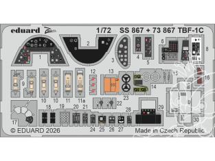 Eduard photodecoupe avion SS867 Zoom amélioration TBF-1C Hobby Boss 1/72