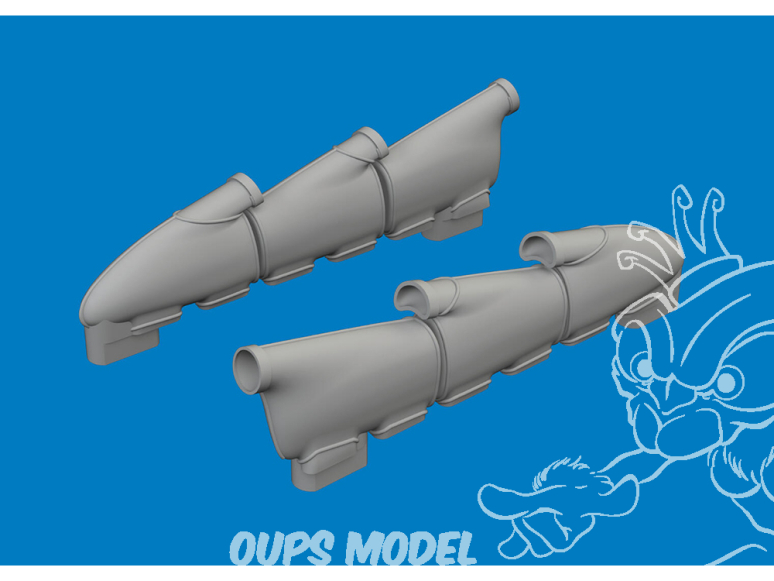 Eduard kit d'amelioration avion brassin Print 6481185 Echappement arrondi Hurricane Mk.I Arma Hobby 1/48